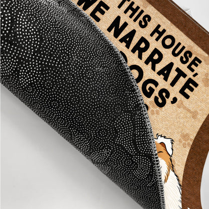 In This House We Narrate The Dogs' Thoughts - Gift For Dog Lovers, Couples - Personalized Doormat