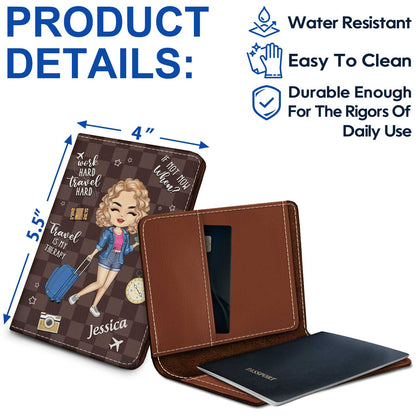 Travel Is My Therapy - Gift For Travellers, Travelling Lovers, Him, Her - Personalized Passport Cover, Passport Holder
