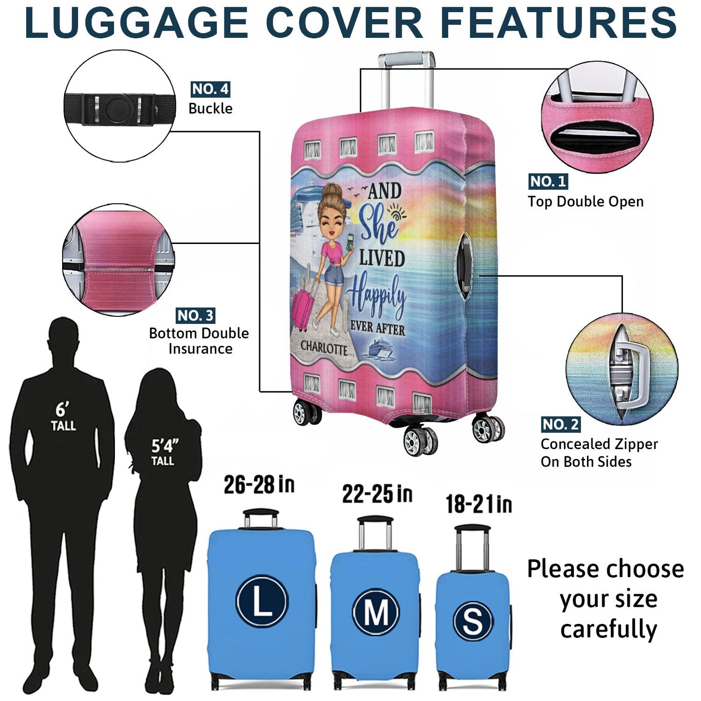 Just A Girl Boy Who Loves Cruising - Gift For Traveling Lovers - Personalized Combo Luggage Cover And Luggage Tag