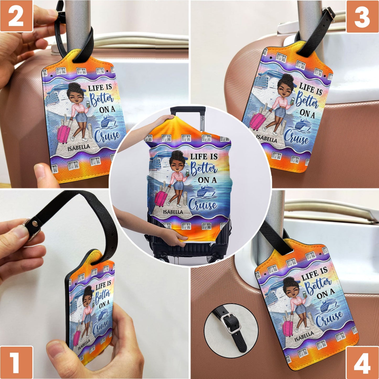 Just A Girl Boy Who Loves Cruising - Gift For Traveling Lovers - Personalized Combo Luggage Cover And Luggage Tag