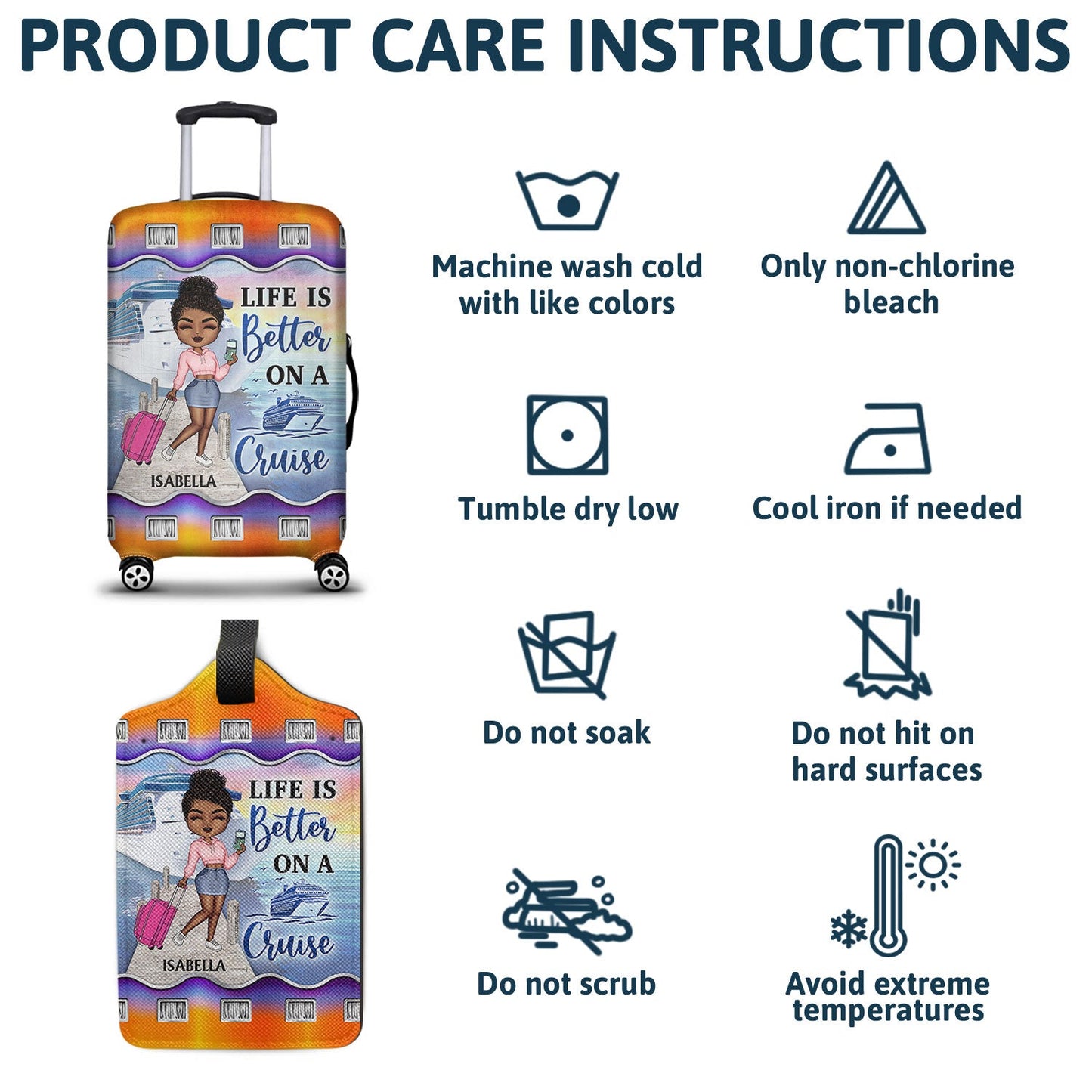 Just A Girl Boy Who Loves Cruising - Gift For Traveling Lovers - Personalized Combo Luggage Cover And Luggage Tag