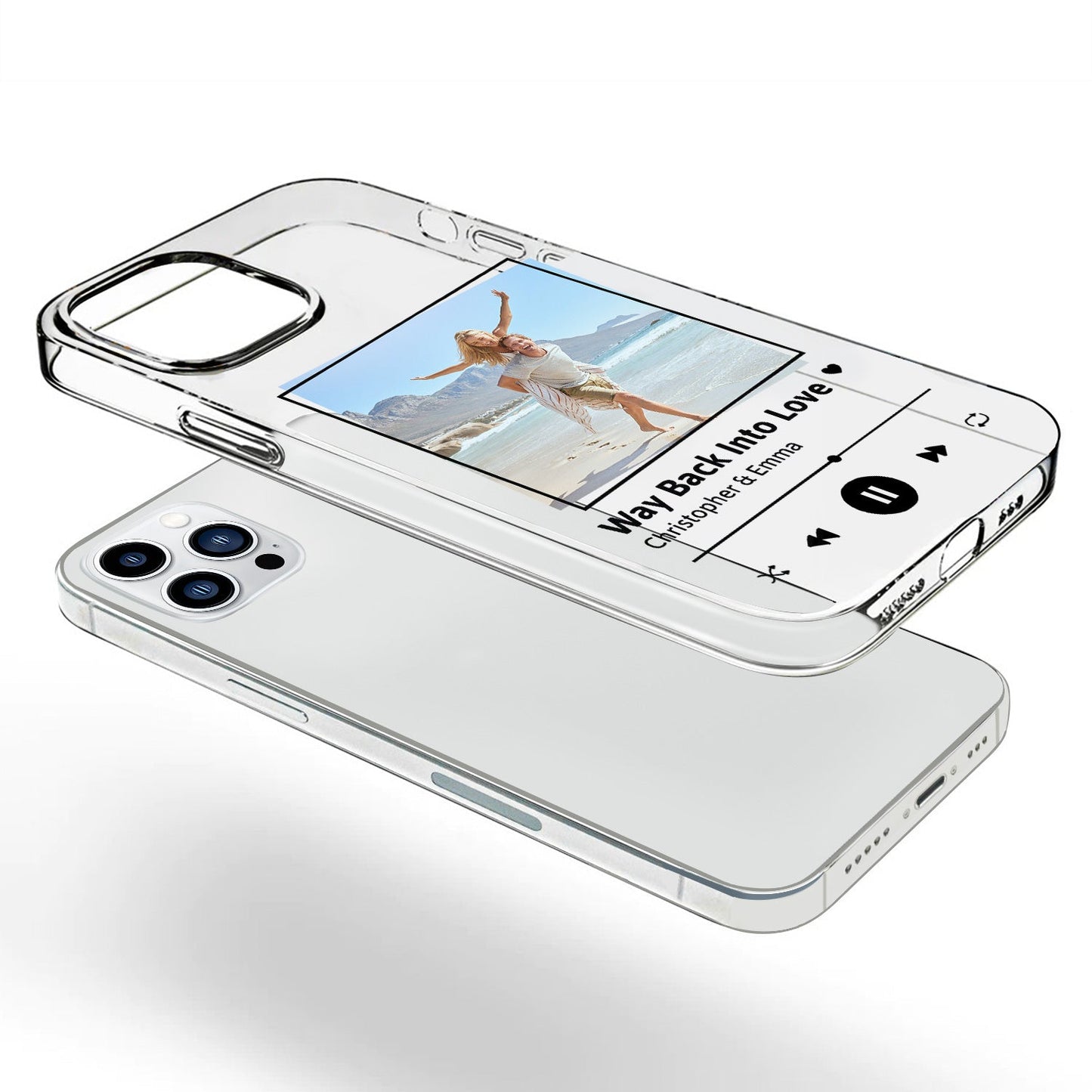 Custom Photo Favorite Song - Gift For Couples, Him, Her, Yourself - Personalized Clear Phone Case