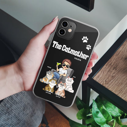 The Cat Mother - Gift For Cat Moms, Cat Lovers, Women - Personalized Clear Phone Case