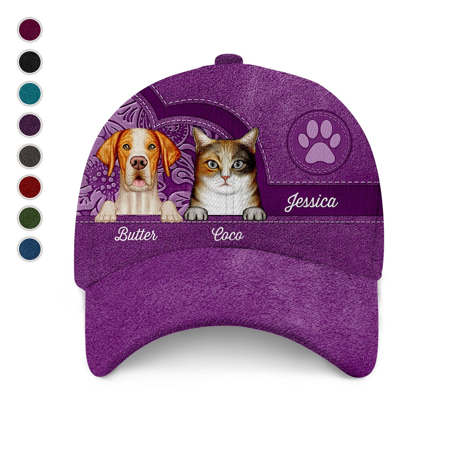 Cute Dogs And Cats Aesthetic Pattern - Birthday, Loving Gift For Pet Lovers, Dog Mom, Cat Mom - Personalized Classic Cap