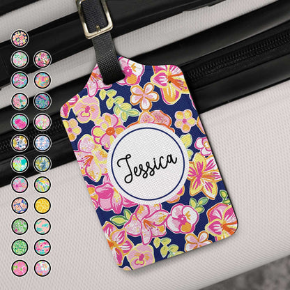 Tropical Name Tag - Gift For Traveling Lovers, Travelers - Personalized Luggage Tag