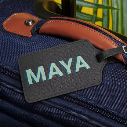 Shadow Monogram Name Tag - Gift For Traveling Lovers, Travelers - Personalized Luggage Tag