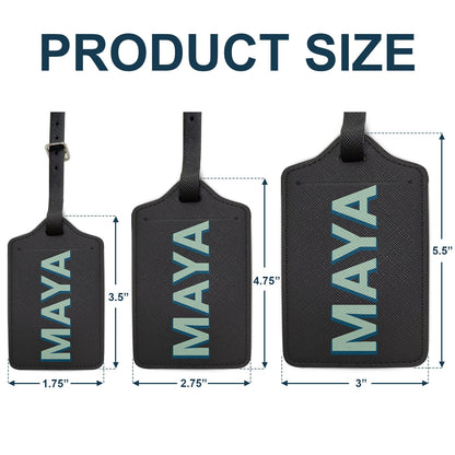 Shadow Monogram Name Tag - Gift For Traveling Lovers, Travelers - Personalized Luggage Tag