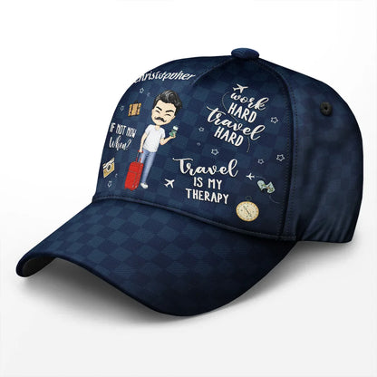 Travel Is My Therapy - Personalized Classic Cap