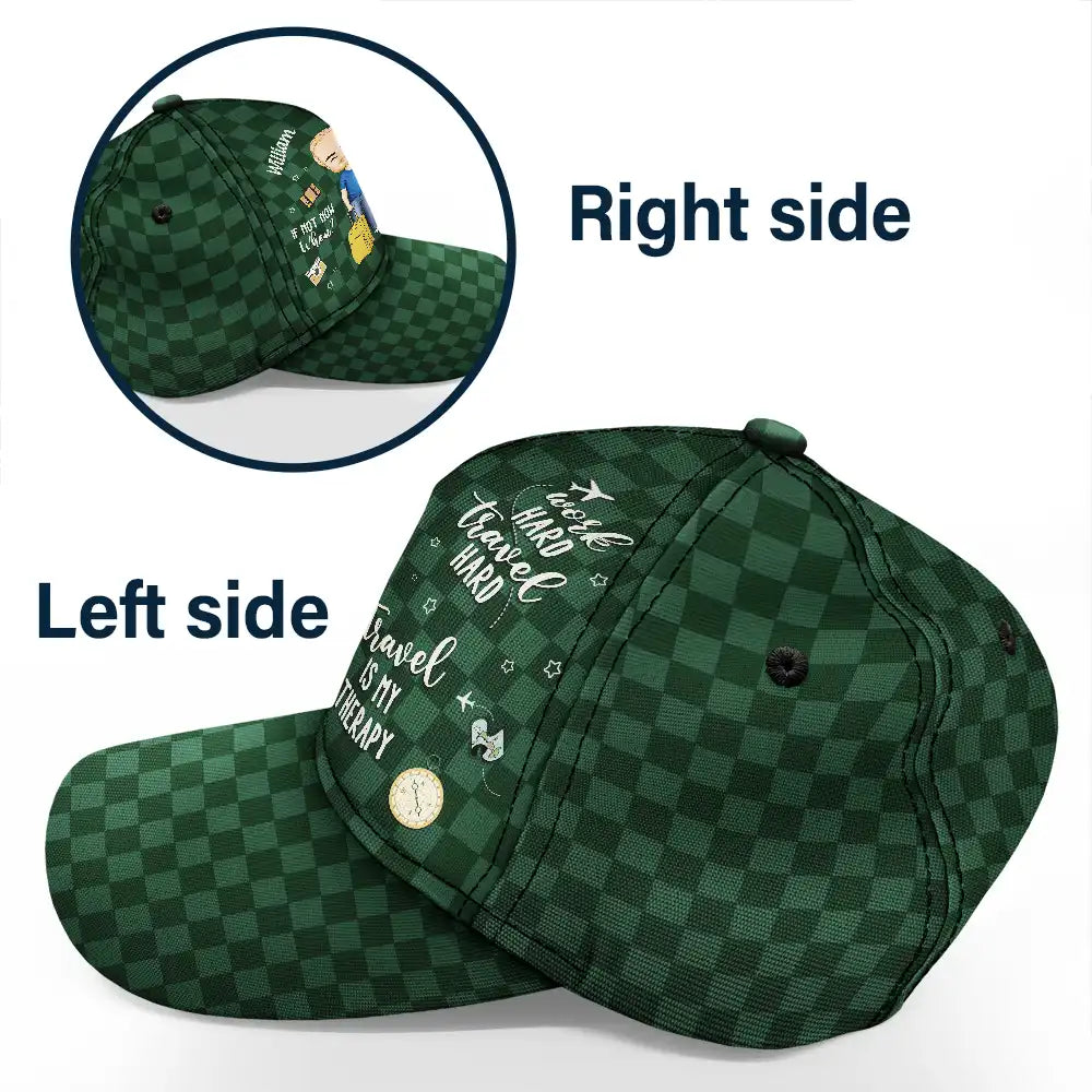 Travel Is My Therapy - Personalized Classic Cap