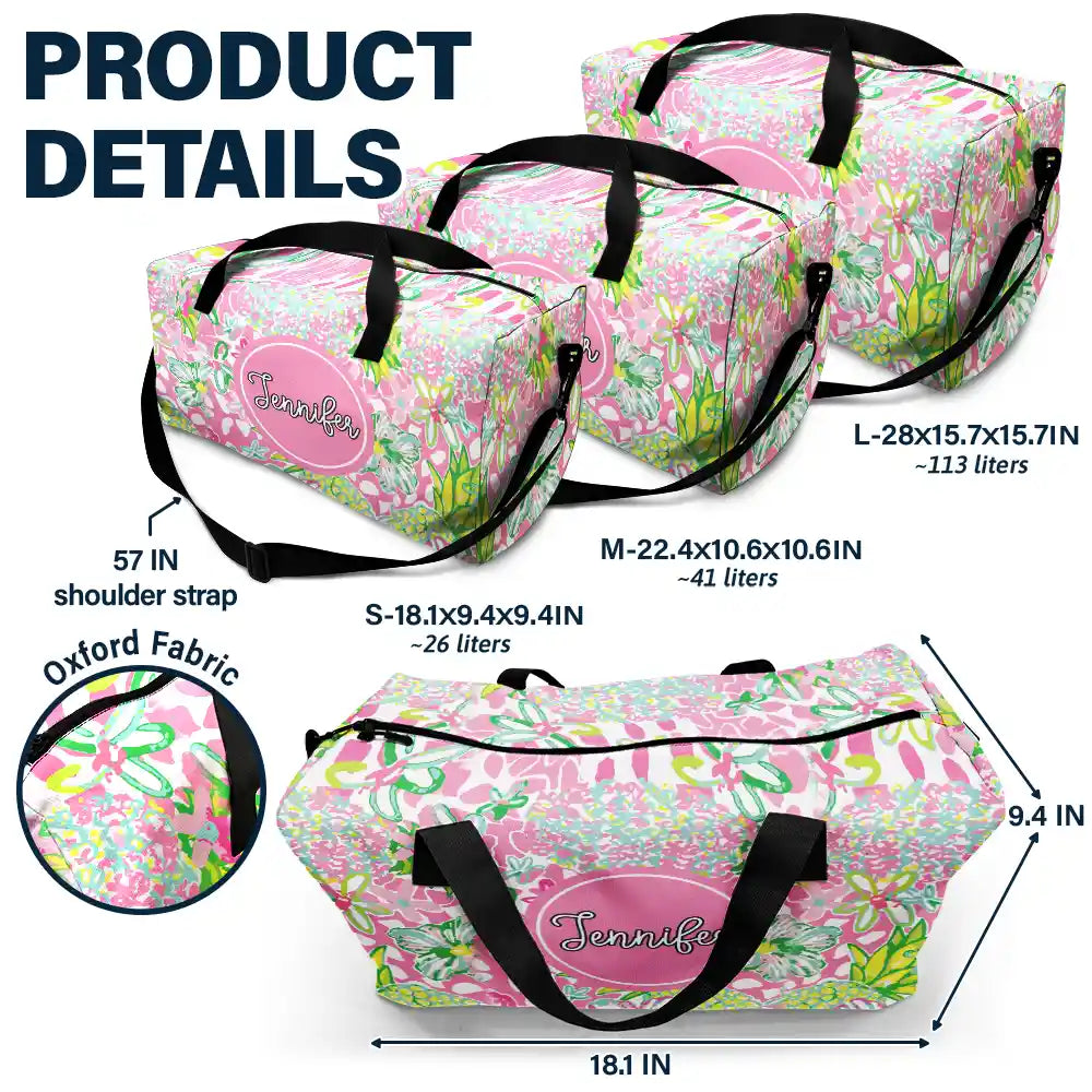 Tropical Summer Vibes - Personalized Duffle Bag