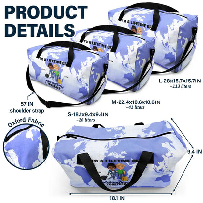 Couple Travel Partners For Life - Personalized Duffle Bag