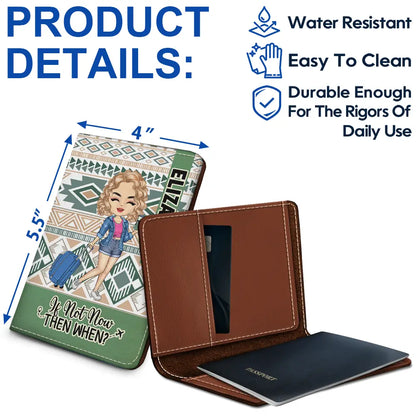 Travel Is My Therapy Tribal Pattern - Personalized Passport Cover, Passport Holder