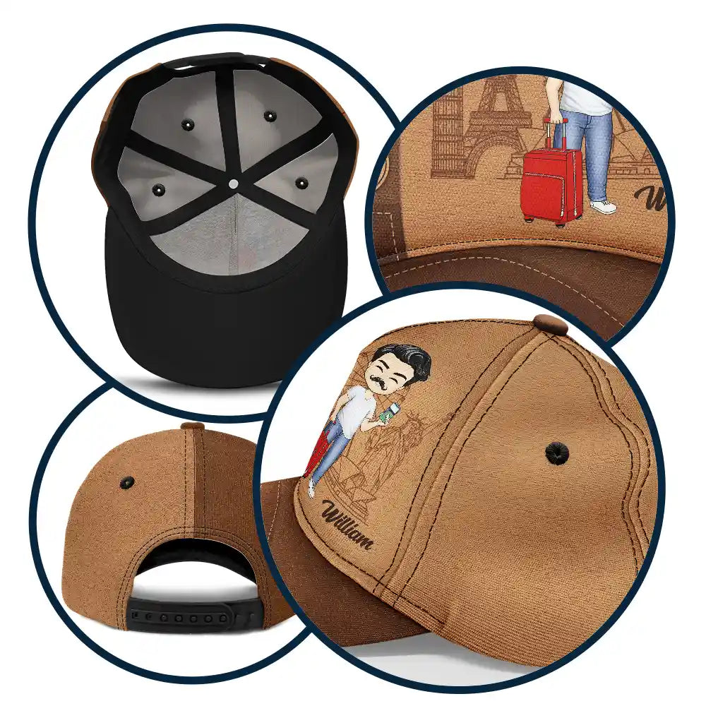 Just A Girl Boy Loves Traveling - Personalized Classic Cap