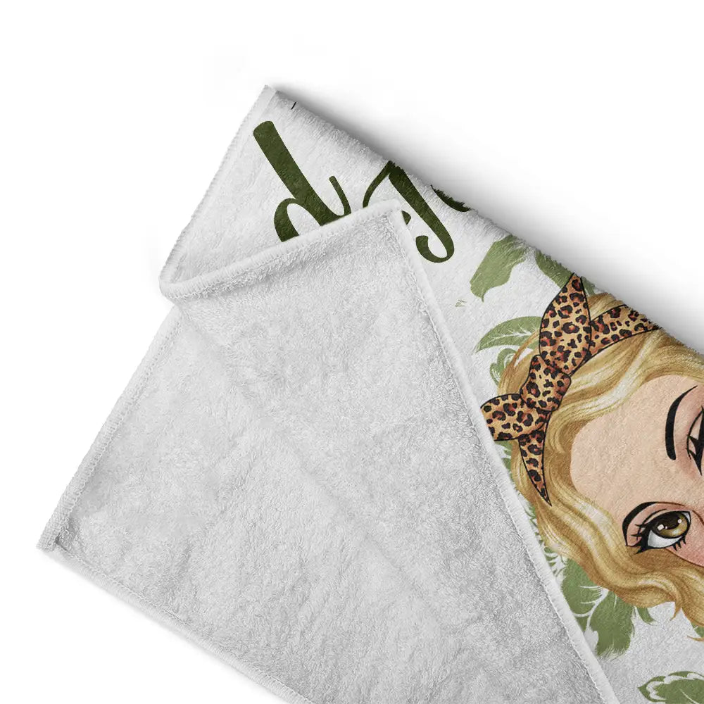 Besties Tanned And Tipsy Floral Pattern - Personalized Beach Towel