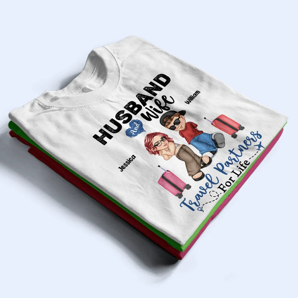 Travel Partners For Life Y2K Couple - Personalized T Shirt