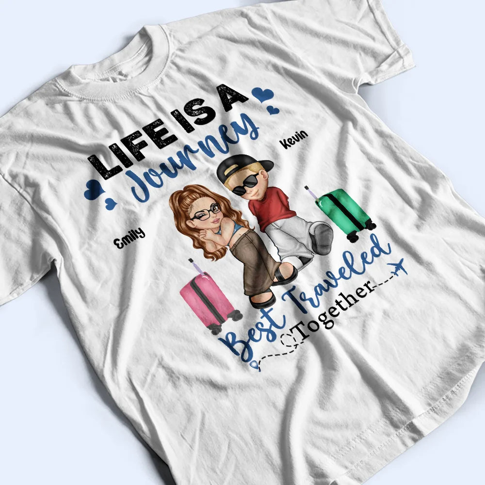Travel Partners For Life Y2K Couple - Personalized T Shirt