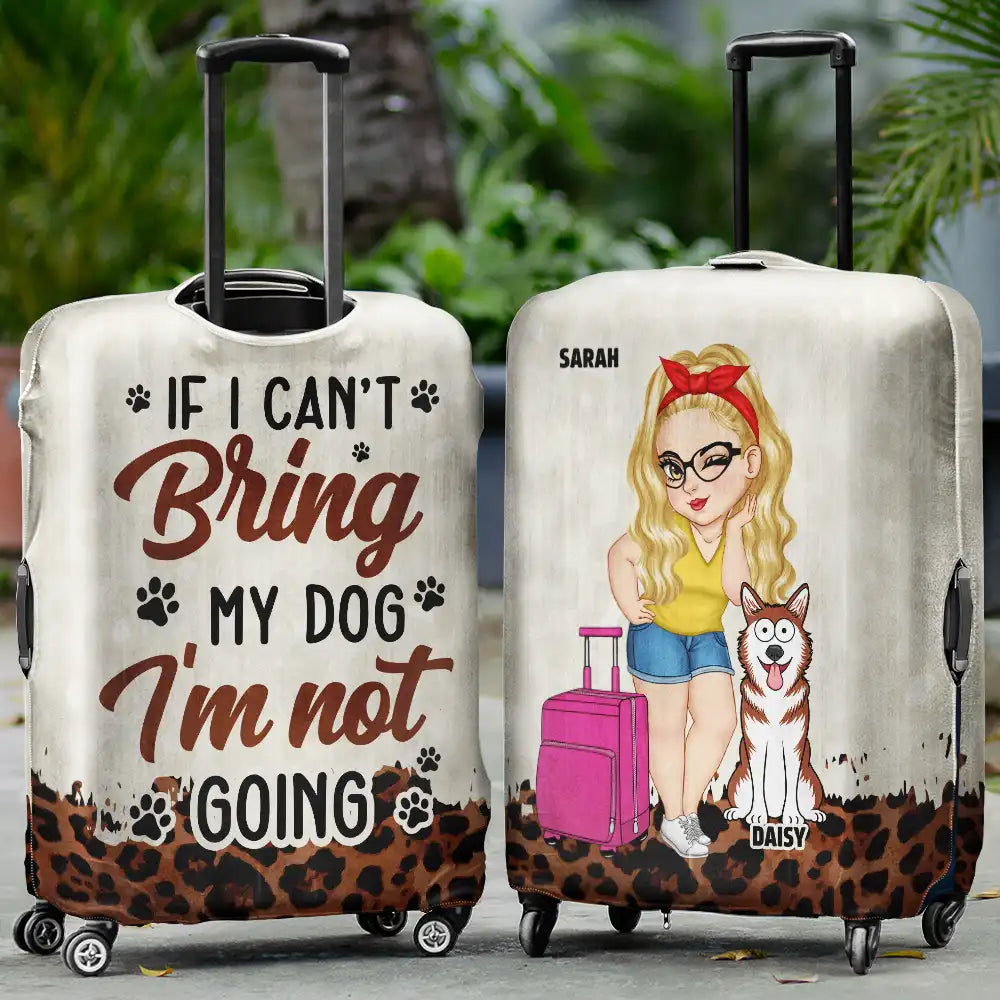 Just A Girl Who Loves Dogs Leopard Pattern - Personalized Luggage Cover