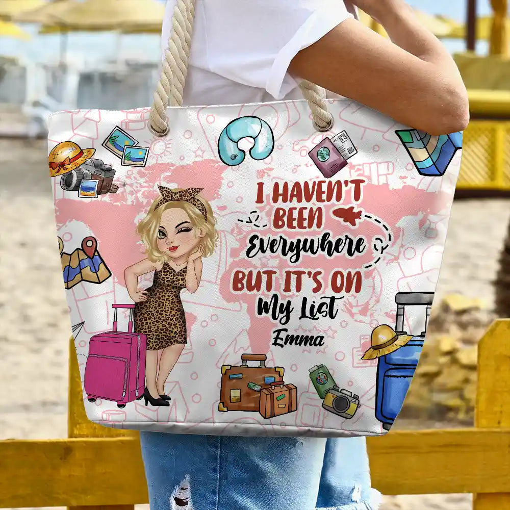 Travel Is My Therapy - Personalized Beach Bag