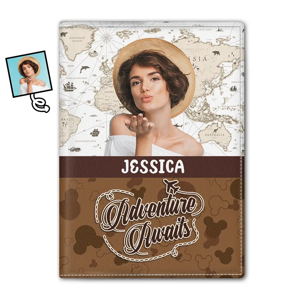 Custom Photo Adventure Awaits - Personalized Passport Cover, Passport Holder