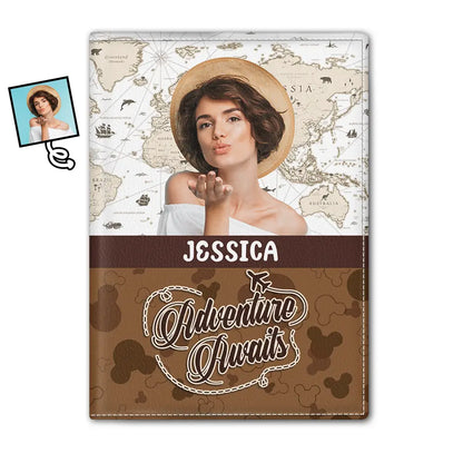 Custom Photo Adventure Awaits - Personalized Passport Cover, Passport Holder