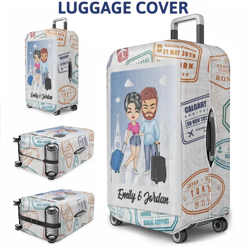 Couple You Are My Greatest Adventure - Personalized Luggage Cover