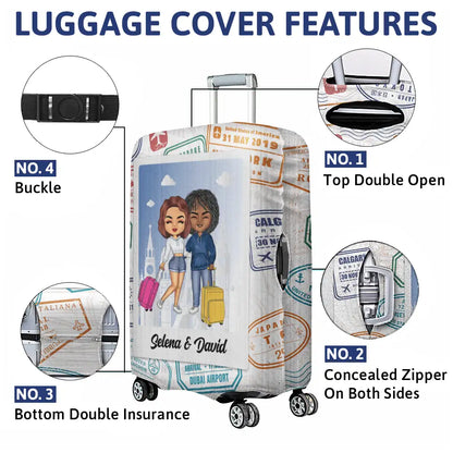 Couple You Are My Greatest Adventure - Personalized Luggage Cover