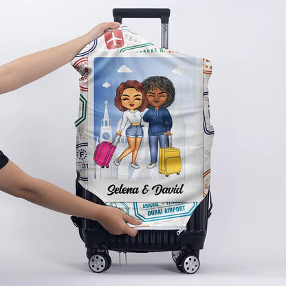 Couple You Are My Greatest Adventure - Personalized Luggage Cover