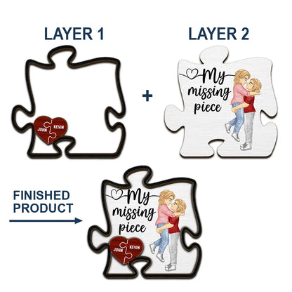 Couple My Missing Piece - Personalized Custom Shaped Car Visor Clip