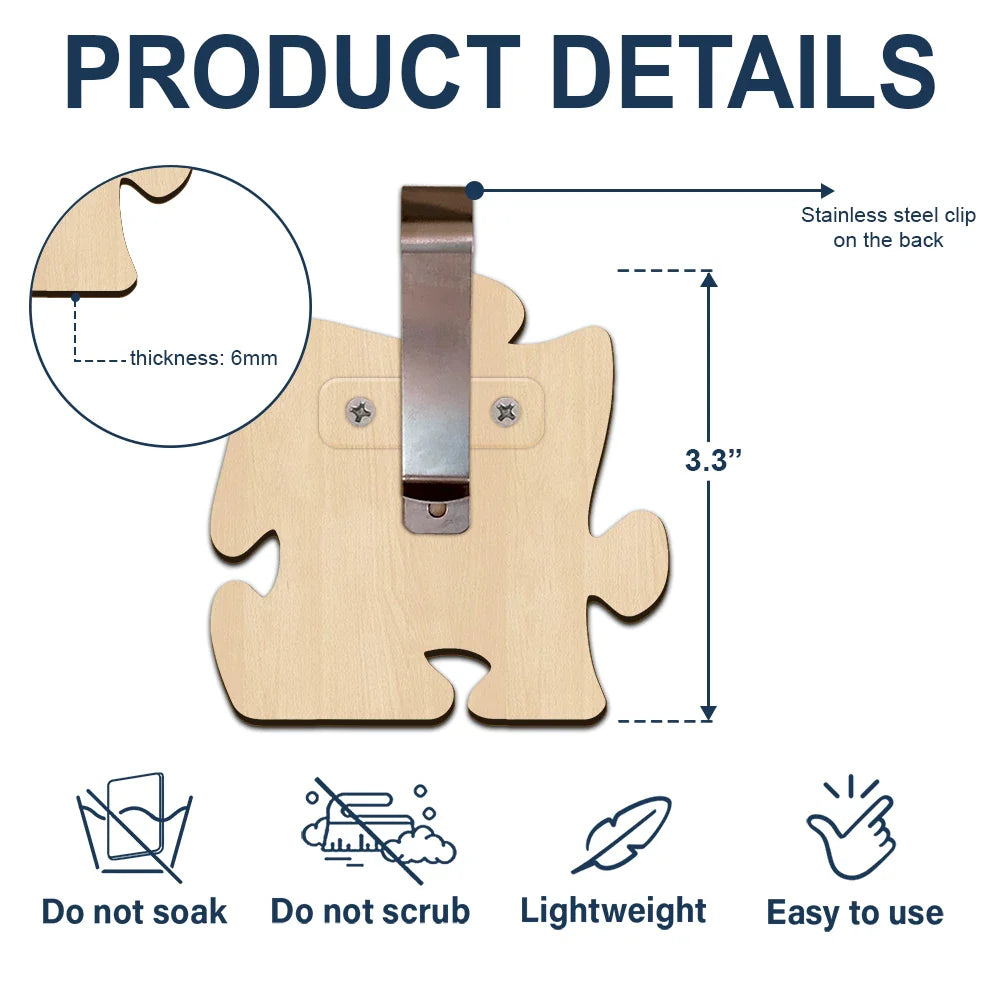 Couple My Missing Piece - Personalized Custom Shaped Car Visor Clip