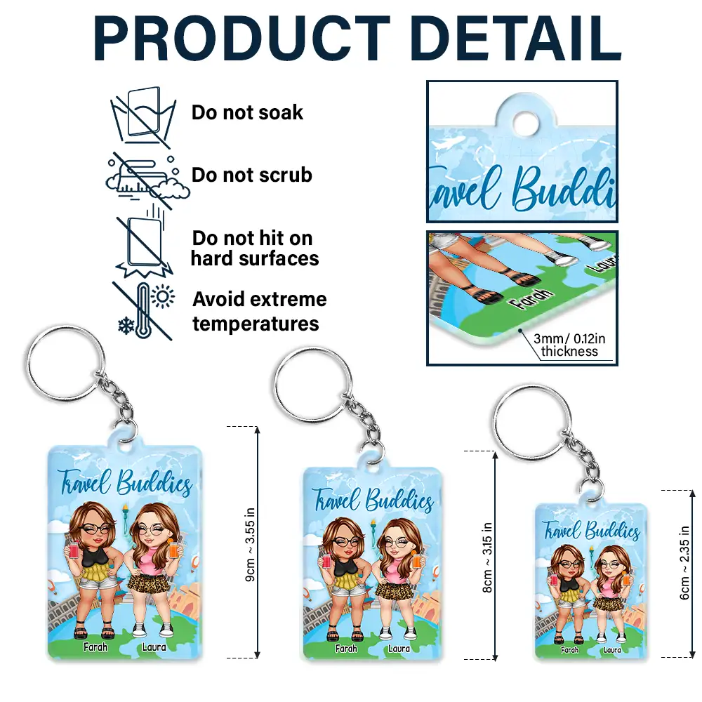 Grateful For All The Memories We Share - Personalized Acrylic Keychain