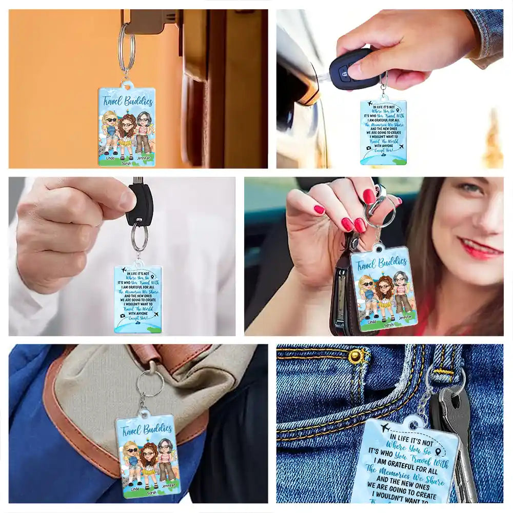 Grateful For All The Memories We Share - Personalized Acrylic Keychain
