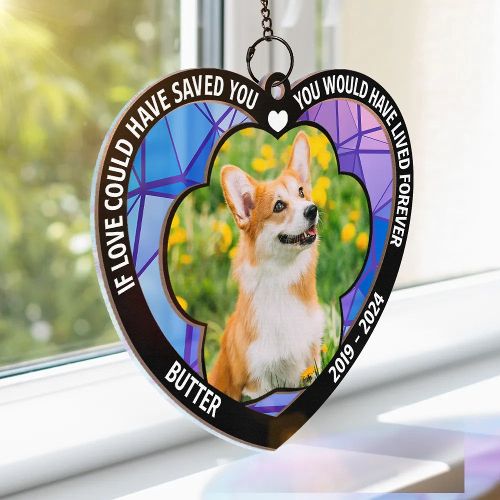 Custom Photo Memorial You Were My Favorite Hello And My Hardest Goodbye - Personalized Window Hanging Suncatcher Ornament