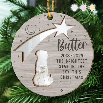 Memorial Dog The Brightest Star In The Sky This Christmas - Personalized Acrylic Ornament