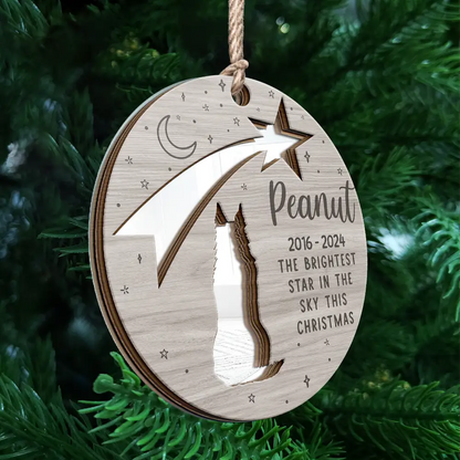 Memorial Dog The Brightest Star In The Sky This Christmas - Personalized Acrylic Ornament