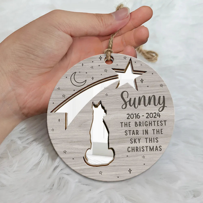 Memorial Dog The Brightest Star In The Sky This Christmas - Personalized Acrylic Ornament