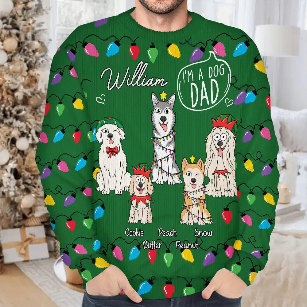 I'm A Dog Person Funny Christmas Dogs - Personalized Unisex Ugly Sweater