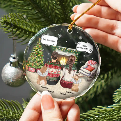 Memorial Dog Cat Our House Is Not The Same Without Your Paw Prints In It - Personalized Circle Glass Ornament