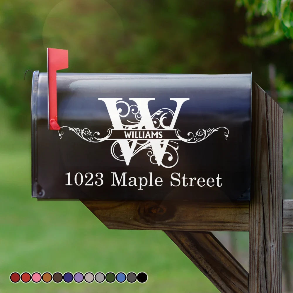 Family Name Monogram - Personalized Mailbox Cover