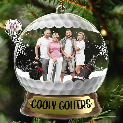 Custom Photo Golf Friends - Personalized Custom Shaped Acrylic Ornament