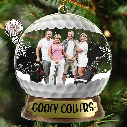 Custom Photo Golf Friends - Personalized Custom Shaped Acrylic Ornament