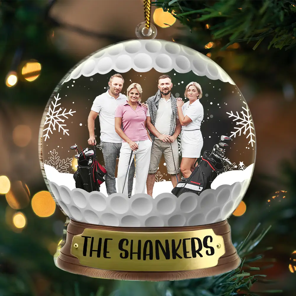 Custom Photo Golf Friends - Personalized Custom Shaped Acrylic Ornament