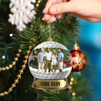 Custom Photo Golf Friends - Personalized Custom Shaped Acrylic Ornament