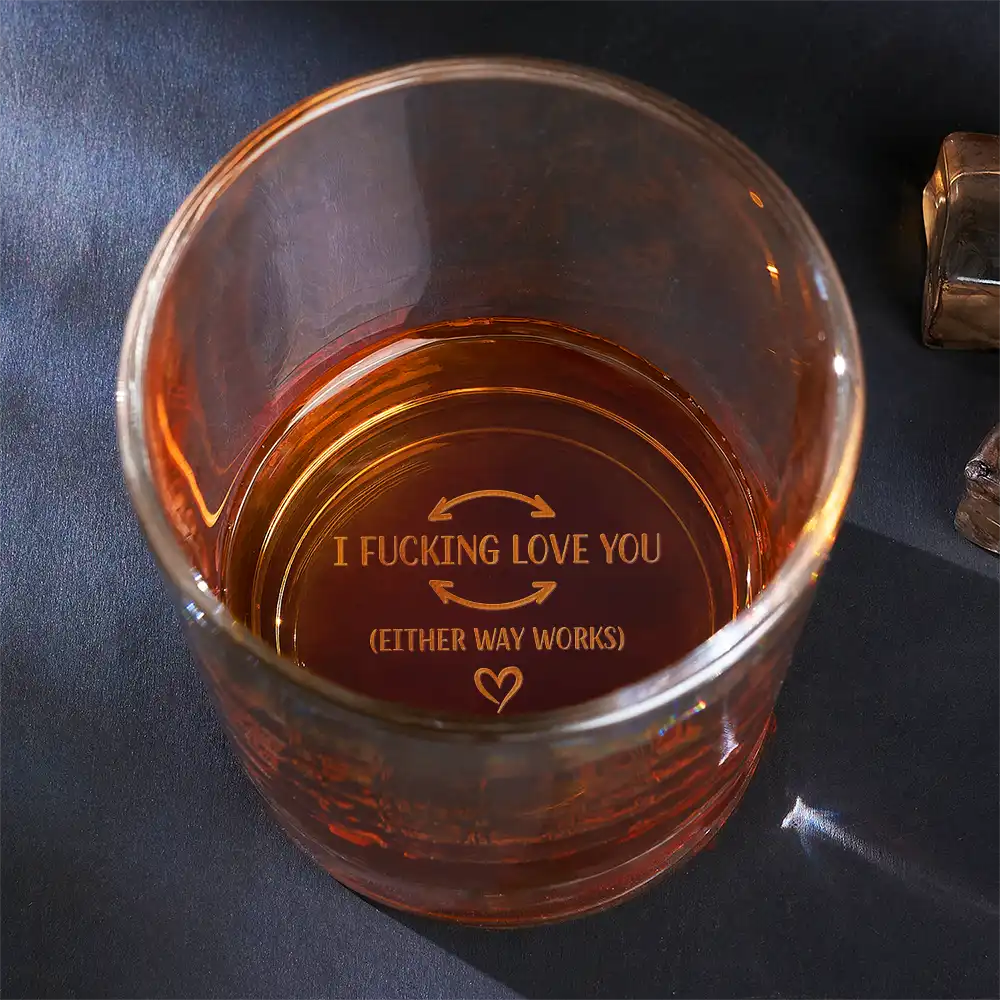 To My Husband I Love You From The Reason You Drink - Personalized Engraved Whiskey Glass
