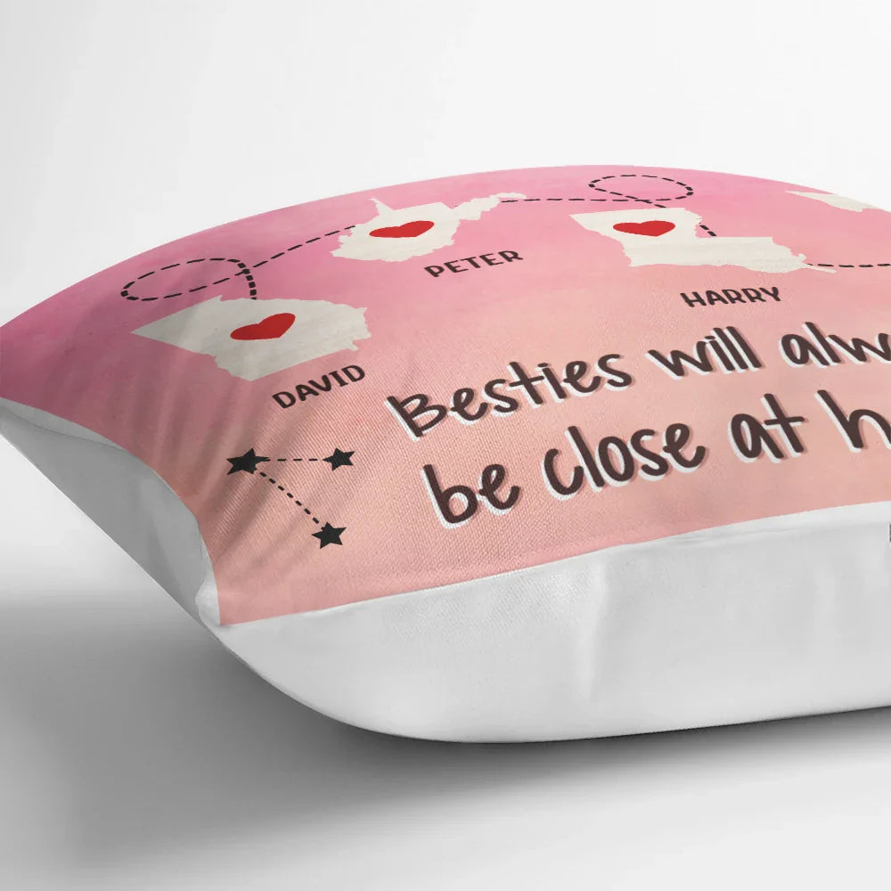 Family Friends Besties Siblings Long Distance - Personalized Pillow