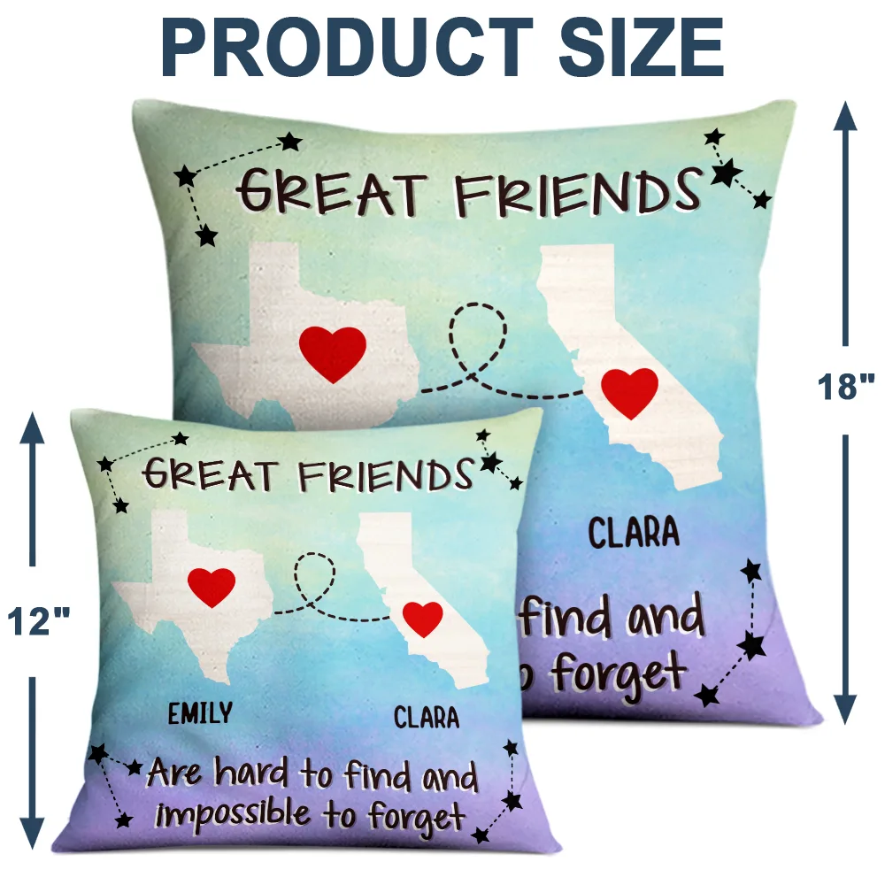 Family Friends Besties Siblings Long Distance - Personalized Pillow