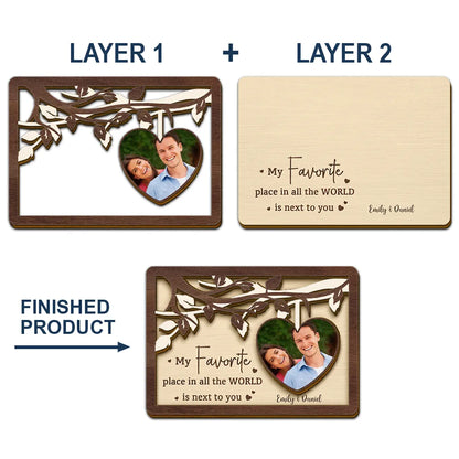 Custom Photo Couple Together They Built A Life That They Loved - Personalized Custom Shaped Car Visor Clip