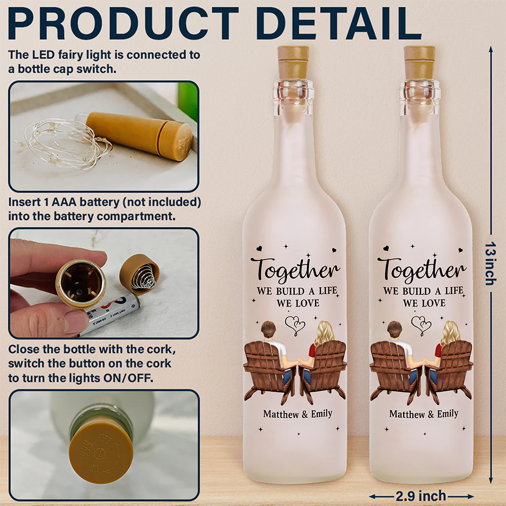 You & Me We Got This - Personalized Bottle Light