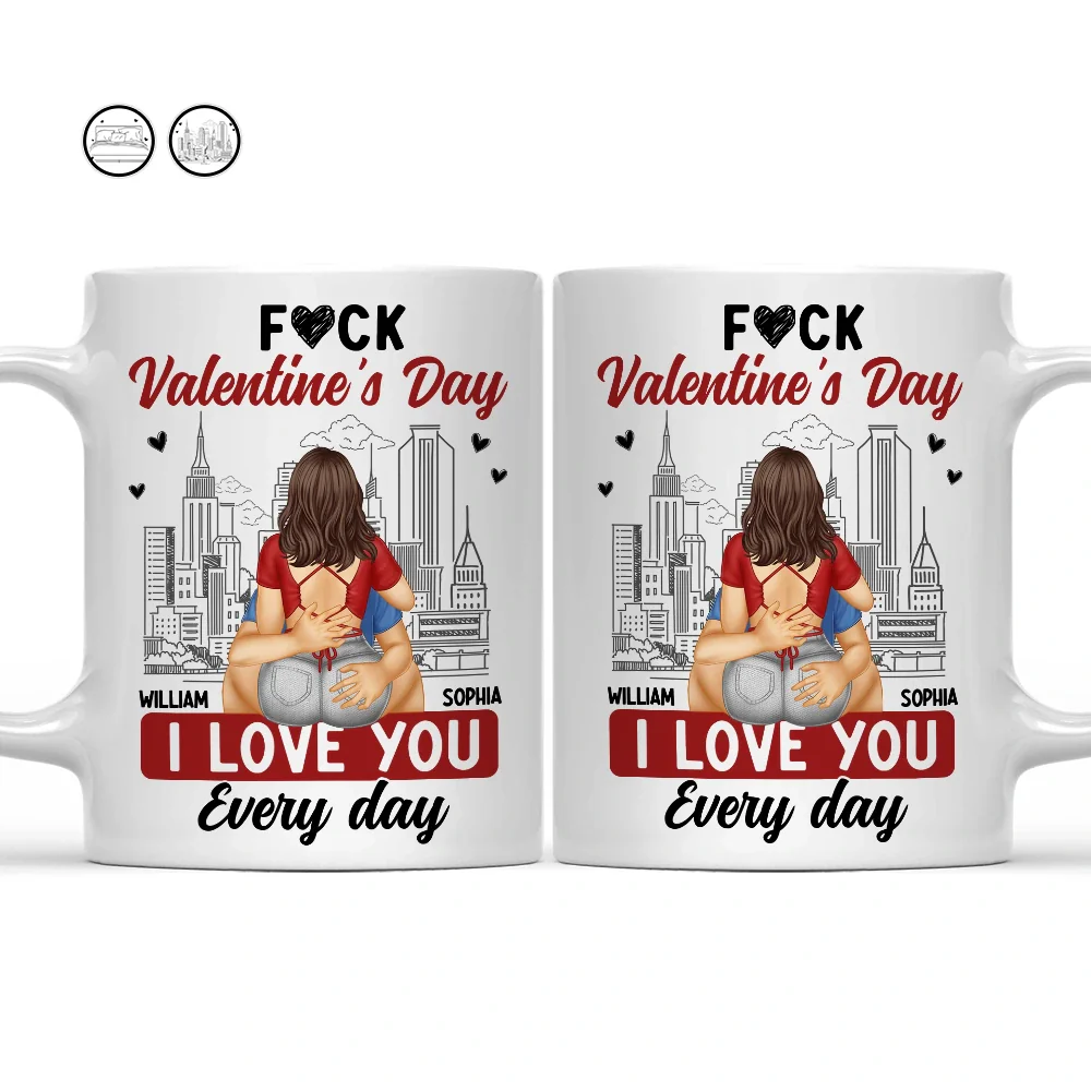 Gift For Couples, Gift For Wife, Gift For Husband, Gift For Boyfriend, Gift For Girlfriend - I Love You Everyday - Personalized Mug