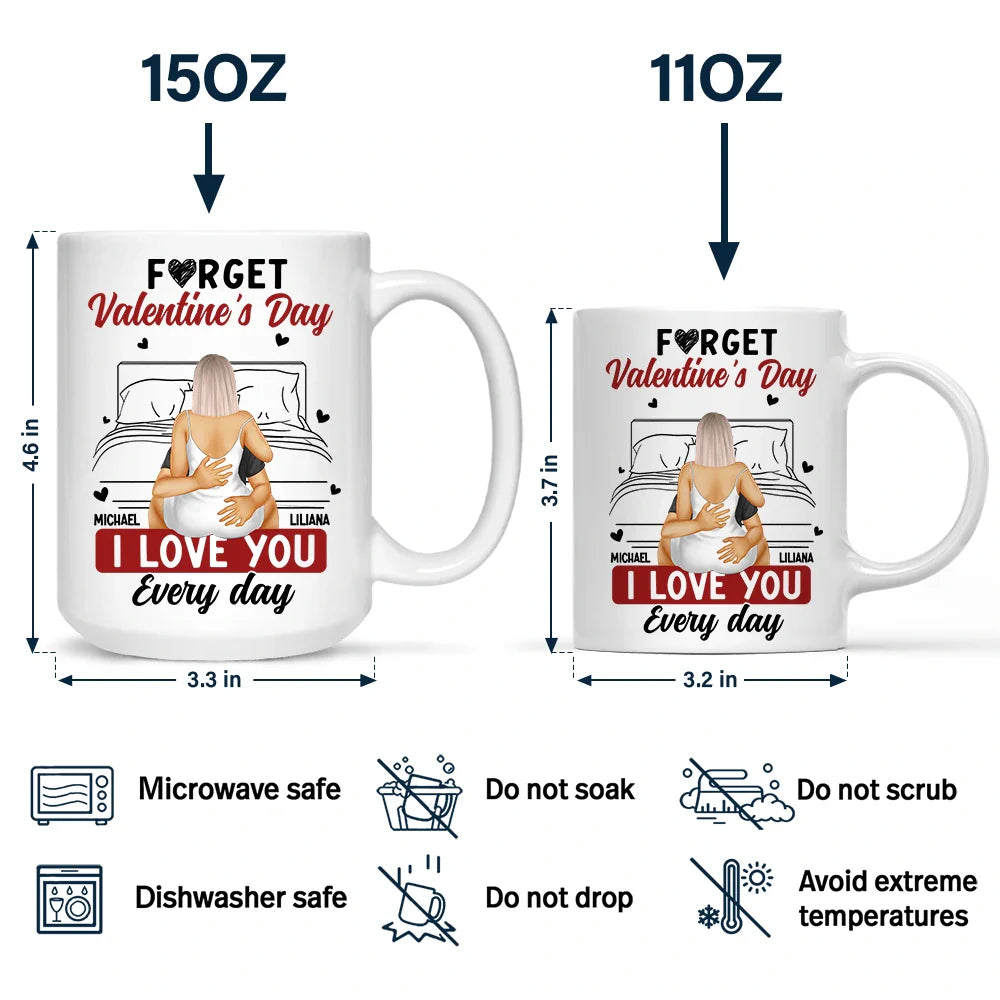 Gift For Couples, Gift For Wife, Gift For Husband, Gift For Boyfriend, Gift For Girlfriend - I Love You Everyday - Personalized Mug