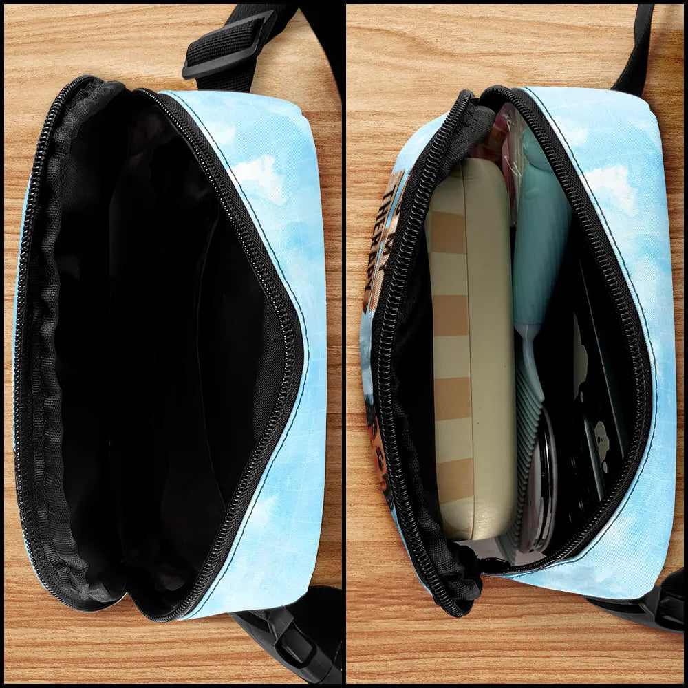 Collect Moments Not Things Travel Is My Therapy - Personalized Crossbody Belt Bag